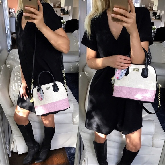 BETSEY JOHNSON Cream/Taupe Unicorn Kitty Bag! 🦄🐱 - Picture 3 of 8